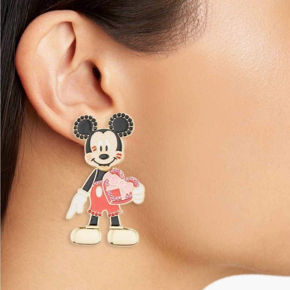 BaubleBar x Disney Valentine Mickey earrings NWT - Picture 2 of 7